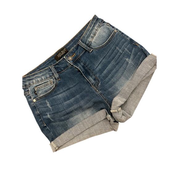 Judy Blue Medium Wash Cuffed Denim Jean Shorts 29 - Picture 1 of 5
